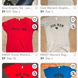 Bundle of 10 women’s t-shirts, new, assorted sizes